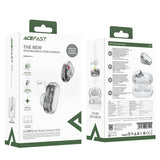 Casti wireless Acefast Acefit Neo (FA003), USB-C, IPX4, Bluetooth 5.3, Call Reducere zgomot, Bass Effect, 550mAh, alb