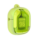 Casti wireless Acefast (T6), USB-C, IPX4, Bluetooth 5.3, ENC, Incarcare rapida, LED Afisaj digital, 500mAh, verde