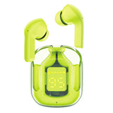 Casti wireless Acefast (T6), USB-C, IPX4, Bluetooth 5.3, ENC, Incarcare rapida, LED Afisaj digital, 500mAh, verde