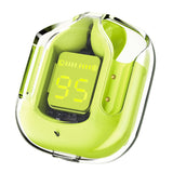 Casti wireless Acefast (T6), USB-C, IPX4, Bluetooth 5.3, ENC, Incarcare rapida, LED Afisaj digital, 500mAh, verde