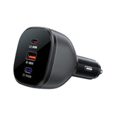 Incarcator auto Acefast (B14), 2x USB-C, USB, 165W, Incarcare rapida, Intelligent Temperature Control, negru