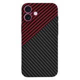 Husa pentru iPhone 16 Plus, Techsuit Carbonite FiberShell, rosu inchis