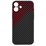 Husa pentru iPhone 16 Plus, Techsuit Carbonite FiberShell, rosu inchis