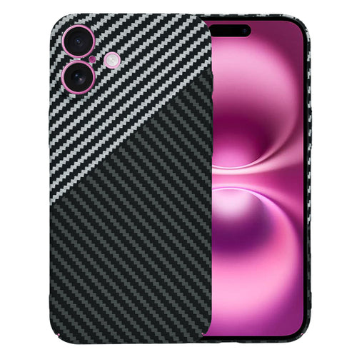 Husa pentru iPhone 16 Plus, Techsuit Carbonite FiberShell, gri