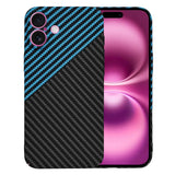 Husa pentru iPhone 16 Plus, Techsuit Carbonite FiberShell, bleu