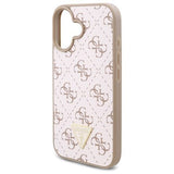 Husa pentru iPhone 16, Guess Hardcase 4G Triangle Metal Logo (GUHCP16SPG4GPH), alb