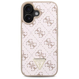 Husa pentru iPhone 16, Guess Hardcase 4G Triangle Metal Logo (GUHCP16SPG4GPH), alb