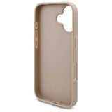 Husa pentru iPhone 16, Guess Hardcase 4G Triangle Metal Logo (GUHCP16SPG4GPH), alb