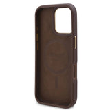 Husa pentru iPhone 16 Pro, Guess Hardcase 4G Logo Plate MagSafe (GUHMP16LU4GPRB), albastru