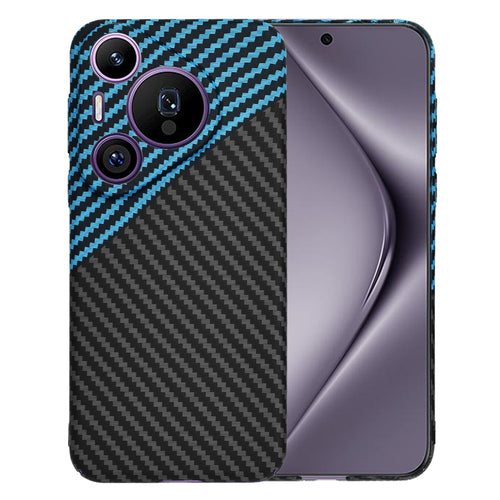 Husa pentru Huawei Pura 70 Pro, Techsuit Carbonite FiberShell, bleu