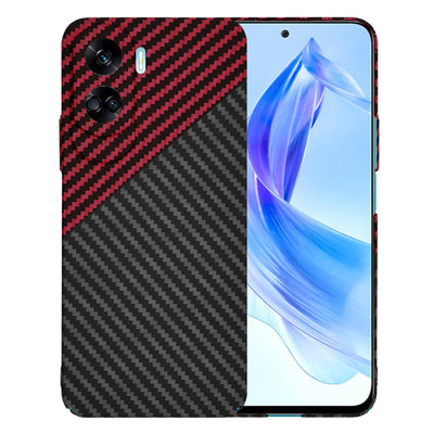 Husa pentru Honor 90 Lite, Techsuit Carbonite FiberShell, rosu inchis
