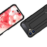 Husa pentru iPhone 16 Plus, Techsuit Hybrid Armor, negru