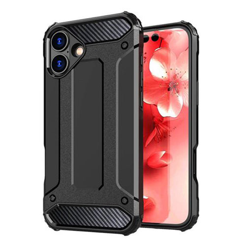 Husa pentru iPhone 16 Plus, Techsuit Hybrid Armor, negru