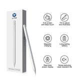 Stylus pen Lito (K1), Wireless Charging, Respingere palma, 90mAh, pentru iPad, alb
