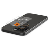Folie de protectie pentru iPhone 16 Pro, Spigen (2 pack) Optik.tR EZ Fit Pro Camera Glass (AGL08862)