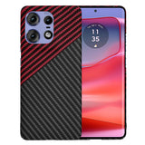 Husa pentru Motorola Edge 50 Pro, Techsuit Carbonite FiberShell, rosu inchis