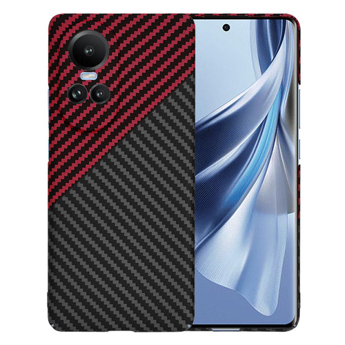 Husa pentru OPPO Reno10, Techsuit Carbonite FiberShell, rosu inchis