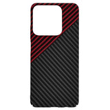 Husa pentru Realme C63, Techsuit Carbonite FiberShell, rosu inchis