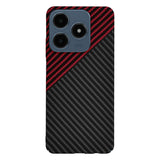 Husa pentru Realme C63, Techsuit Carbonite FiberShell, rosu inchis