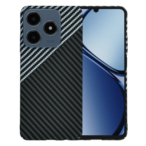 Husa pentru Realme C63, Techsuit Carbonite FiberShell, gri