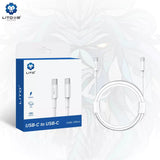 Cablu Lito de date, Type-C to Type-C Quick Charging PD18W, 2m, alb