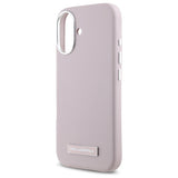 Husa pentru iPhone 16, Karl Lagerfeld Leather MagSafe (KLHMP16SPGMSRPP), roz