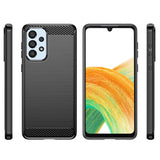 Husa pentru Samsung Galaxy A33 5G, Techsuit Carbon Silicone, negru