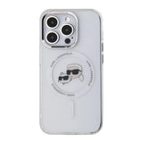 Husa pentru iPhone 14 Pro, Karl Lagerfeld IML MagSafe (KLHMP14LHLSKCH), alb
