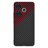 Husa pentru Xiaomi POCO F6, Techsuit Carbonite FiberShell, rosu inchis