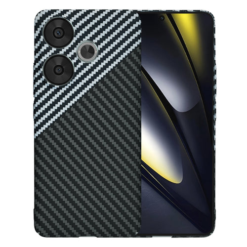Husa pentru Xiaomi POCO F6, Techsuit Carbonite FiberShell, gri