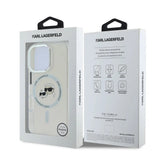 Husa pentru iPhone 16 Pro, Karl Lagerfeld IML MagSafe (KLHMP16LHLSKCH), alb