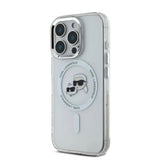 Husa pentru iPhone 16 Pro, Karl Lagerfeld IML MagSafe (KLHMP16LHLSKCH), alb