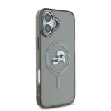 Husa pentru iPhone 16 Plus, Karl Lagerfeld IML MagSafe (KLHMP16MHLSKCK), negru