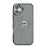 Husa pentru iPhone 16 Plus, Karl Lagerfeld IML MagSafe (KLHMP16MHLSKCK), negru