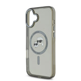Husa pentru iPhone 16 Plus, Karl Lagerfeld IML MagSafe (KLHMP16MHLSKCK), negru