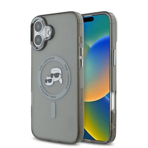 Husa pentru iPhone 16 Plus, Karl Lagerfeld IML MagSafe (KLHMP16MHLSKCK), negru