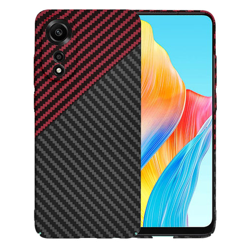 Husa pentru OPPO A78 4G, Techsuit Carbonite FiberShell, rosu inchis