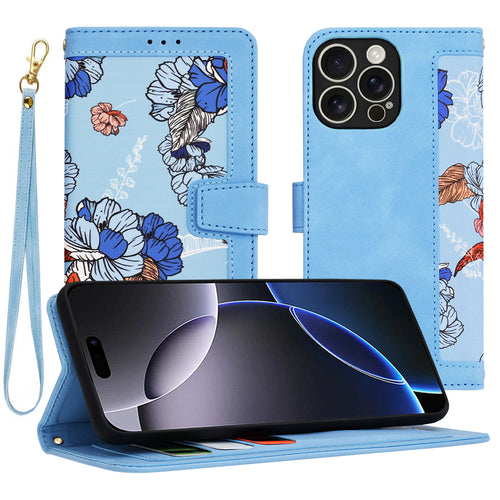 Husa pentru iPhone 16 Pro Max, Techsuit FlipCraft, bleu