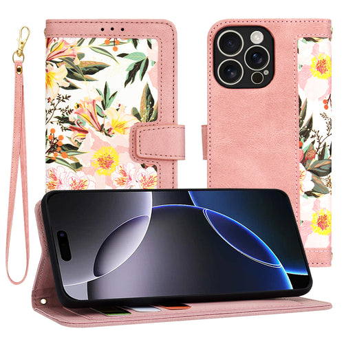 Husa pentru iPhone 16 Pro Max, Techsuit FlipCraft, roz