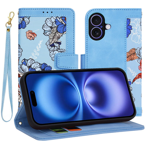Husa pentru iPhone 16, Techsuit FlipCraft, bleu