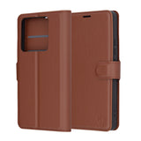 Husa pentru Xiaomi 14T Pro, Techsuit Leather Folio, maro