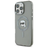 Husa pentru iPhone 16 Pro, Karl Lagerfeld IML MagSafe (KLHMP16LHLSKIK), negru