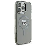 Husa pentru iPhone 16 Pro, Karl Lagerfeld IML MagSafe (KLHMP16LHLSKIK), negru