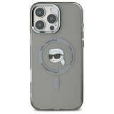 Husa pentru iPhone 16 Pro, Karl Lagerfeld IML MagSafe (KLHMP16LHLSKIK), negru