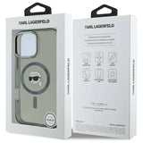 Husa pentru iPhone 16 Pro, Karl Lagerfeld IML MagSafe (KLHMP16LHLSKIK), negru