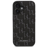 Husa pentru iPhone 16, Karl Lagerfeld Leather MagSafe (KLHMP16SPKHPORPK), negru