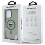 Husa pentru iPhone 16 Pro, Karl Lagerfeld IML MagSafe (KLHMP16LHLSCHK), negru
