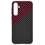 Husa pentru Samsung Galaxy S23 FE, Techsuit Carbonite FiberShell, rosu inchis