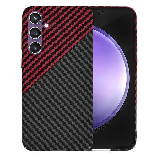 Husa pentru Samsung Galaxy S23 FE, Techsuit Carbonite FiberShell, rosu inchis
