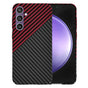 Husa pentru Samsung Galaxy S23 FE, Techsuit Carbonite FiberShell, rosu inchis